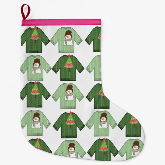 Kerstmis, Snowman Large Kerstmis Grote Kerstsok (Voorkant)