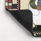 Kerstmis Snowman Mousepad Muismat (Hoek)