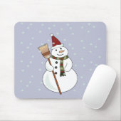 Kerstmis Snowman Mousepad Muismat (Met muis)