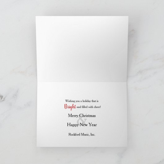 Kerstmis, Snowman, Musical, Blauwmuziek Kaart (Binnen)