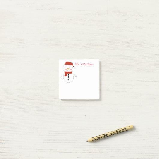 Kerstmis Snowman Post-it-Notes Post-it® Notes (Op bureau)