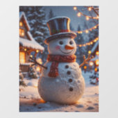 Kerstmis Snowman Raamsticker (Vel)