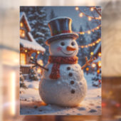 Kerstmis Snowman Raamsticker (Vel 2)