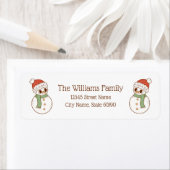 Kerstmis Snowman Return Address Labels (Insitu)