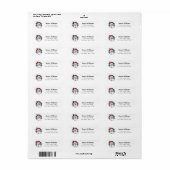 Kerstmis Snowman Return Label (Full Sheet)