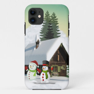 Kerstmis Snowman Scene Case-Mate iPhone Case