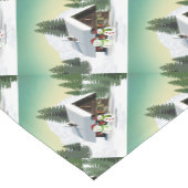 Kerstmis Snowman Scene Korte Tafelloper (Hoek)