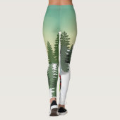 Kerstmis Snowman Scene Leggings (Achterkant)