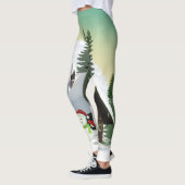 Kerstmis Snowman Scene Leggings (Links)