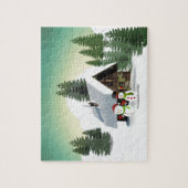 Kerstmis Snowman Scene Legpuzzel (Verticaal)