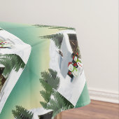 Kerstmis Snowman Scene Tafelkleed (Voorbeeld)