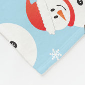 Kerstmis Snowman Snowflake Patroon Fleece Deken (Hoek)