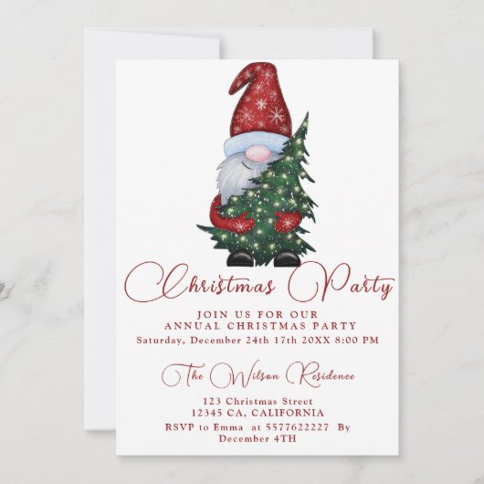 Kerstmis - Snowman - Uitnodiging kerstfeest (Voorkant)