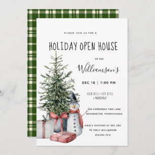 Kerstmis - Snowman - Uitnodiging kerstfeest