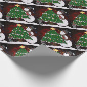 Kerstmis Snowman verrassende Feestdagen Cadeaupapier (Hoek)