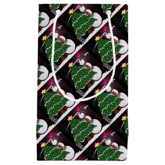 Kerstmis Snowman verrassende Feestdagen Klein Cadeauzakje (Voorkant)