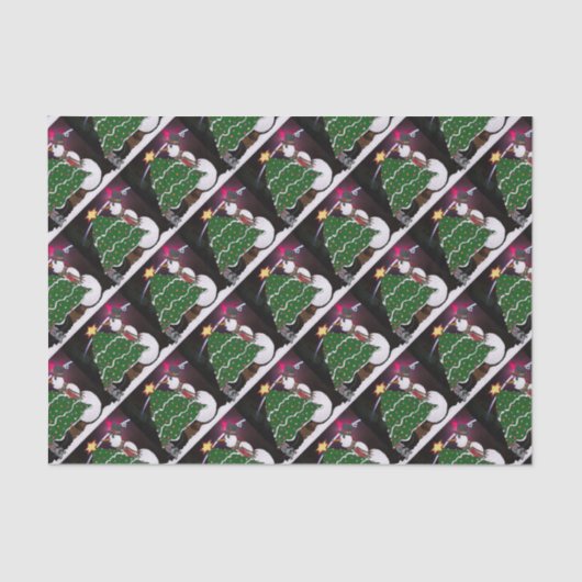 Kerstmis Snowman verrassende Feestdagen Tissuepapier (Voorkant)