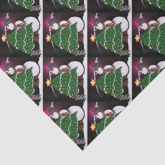 Kerstmis Snowman verrassende Feestdagen Tissuepapier (Detail)