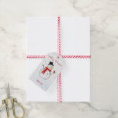 Kerstmis Snowman Waterverf Gift Labels Cadeaulabel (Met Touw)