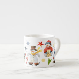 Kerstmis: Snowman Winter Cute Funny Espresso Kop