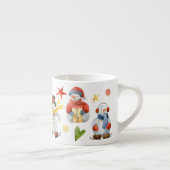 Kerstmis: Snowman Winter Cute Funny Espresso Kop (Rechts)