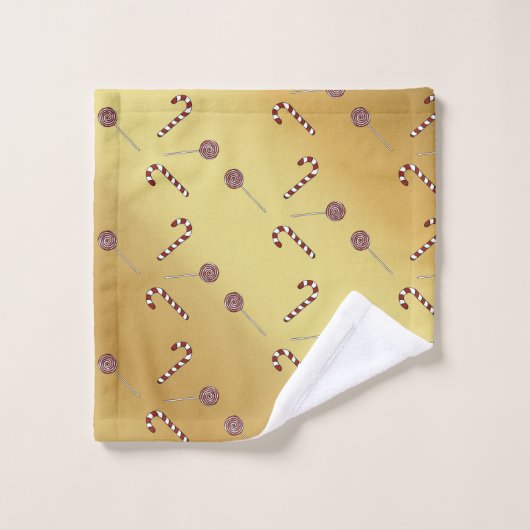 Kerstmis Snowmann warme chocolademelk en suikerrie Bad Handdoek (Wasdoekje)