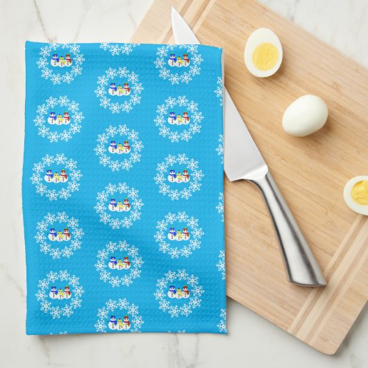 Kerstmis Snowmen Kitchen Towels Theedoek (Quarter Fold)
