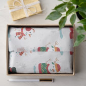 Kerstmis Snowmen Snowman Pattern Tissuepapier (Geschenk)