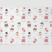Kerstmis Snowmen Snowman Pattern Tissuepapier (Voorkant)