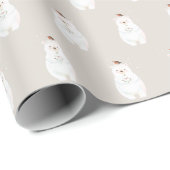 Kerstmis Snowy Beer Hugs Cadeaupapier (Rol Hoek)