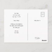 Kerstmis Sociale Afstand Leuke Grappige Kat Monogr Briefkaart (Achterkant)