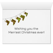 Kerstmis-sokken kaart (Binenzijde Horizontaal (Onderkant))