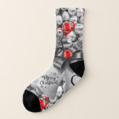 Kerstmis, Sokken met vrolijk kerstfeest (Links - buitenkant)