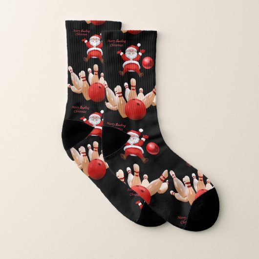 Kerstmis Sokken, Santa Bowling Sokken (Paar)