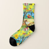 Kerstmis Sokken, Summer Beach Santa Sokken (Links - buitenkant)