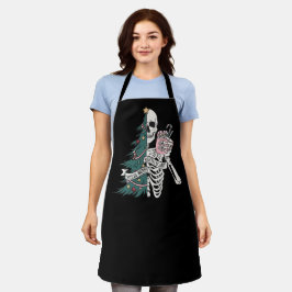 Kerstmis Sorta Scary Sorta Merry Funny Skeleton Schort