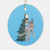 Kerstmis Sorta Scary Sorta Merry Skeleton Tree Keramisch Ornament (Links)