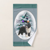 Kerstmis Spaanse waterhond Bad Handdoek (Handdoek)
