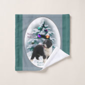 Kerstmis Spaanse waterhond Bad Handdoek (Wasdoekje)