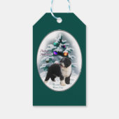 Kerstmis Spaanse waterhond Cadeaulabel (Achterkant)