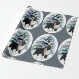 Kerstmis Spaanse waterhond Cadeaupapier