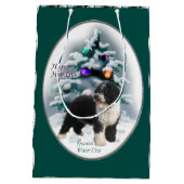 Kerstmis Spaanse waterhond Medium Cadeauzakje (Achterkant)