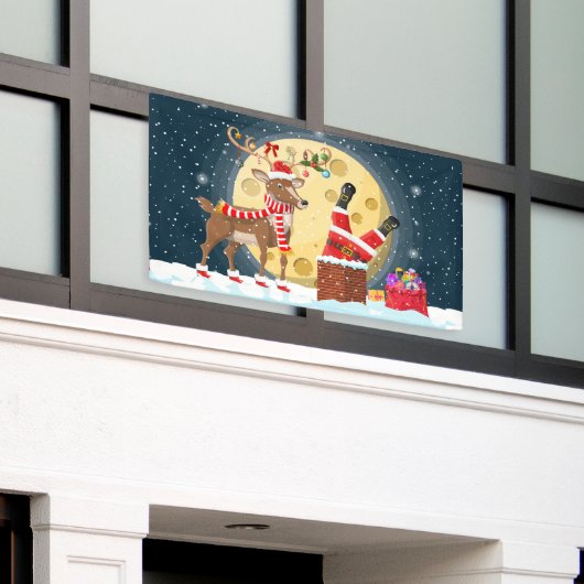 Kerstmis Spandoek (Buitenkant Gebouw)