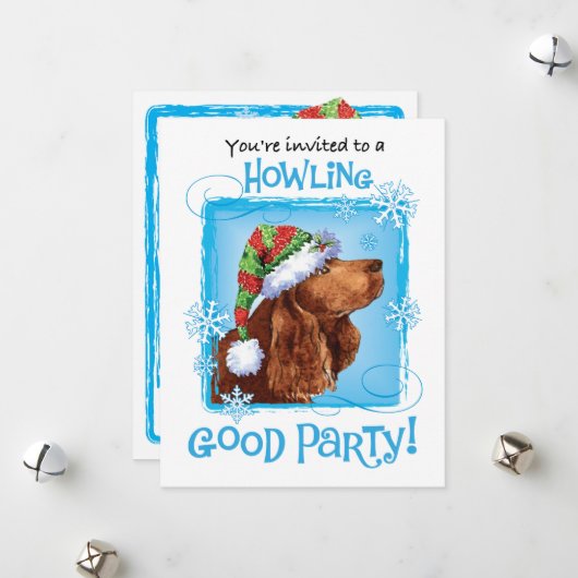 Kerstmis Spaniel Holiday Feestdagenkaart (Voorkant / Achterkant in situ)