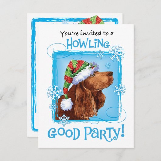 Kerstmis Spaniel Holiday Feestdagenkaart (Voorkant / Achterkant)