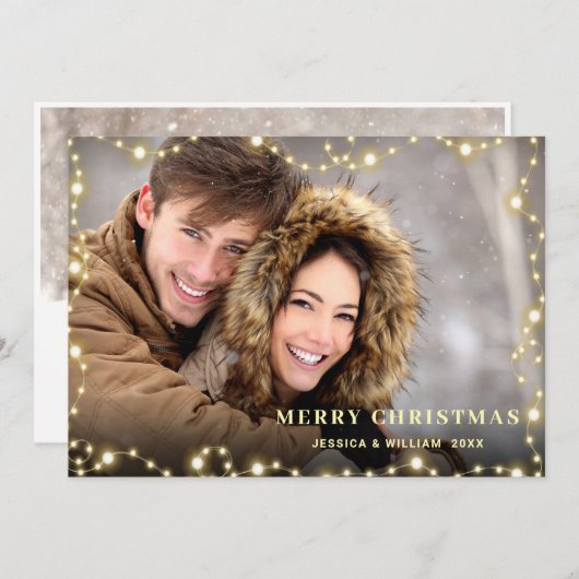 Kerstmis - Sparkle 2 PHOTO-groet Feestdagenkaart (Voorkant / Achterkant)