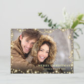 Kerstmis - Sparkle 2 PHOTO-groet Feestdagenkaart (Staand voorkant)