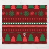 Kerstmis Sparkling Wijnetiket (Enkel label)