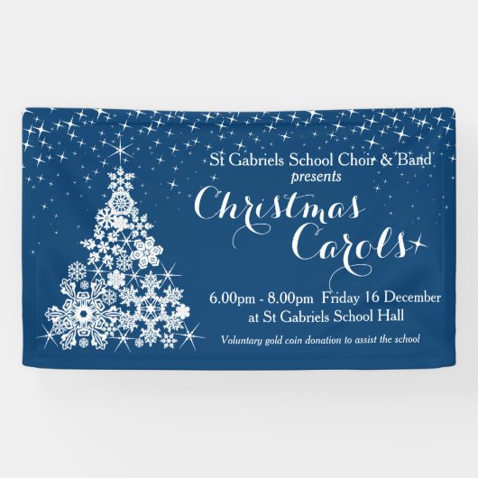 Kerstmis-sparrenbanner Spandoek (Horizontaal)