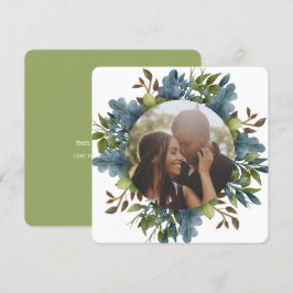 Kerstmis, speciaal aangepast blauw groen, laat fot feestdagenkaart